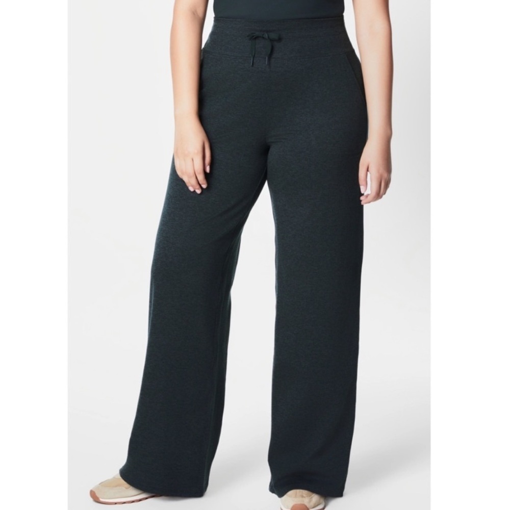 NEW SPANX Wide Leg Pants Size Large NWT green skysoft green